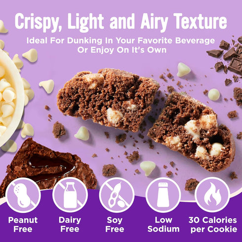 1.25oz 24 Pack Cooper Street Italian Biscotti Cookies - Twice Baked Biscotti Style Cookie Biscuits in Delicious Brownie