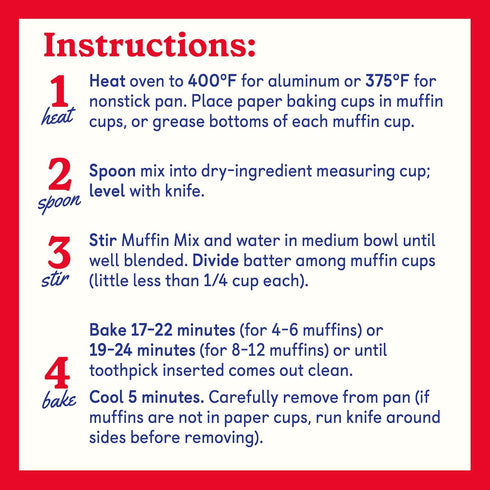 4 12 28 oz. Betty Crocker Batchables Blueberry Muffin Mix, Mix and Bake to per batch