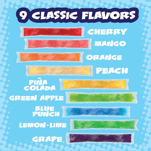 Pack, 2 oz, 48 Count FunPops Freeze Pops, Refreshing Fat Free Popsicles, Variety Box