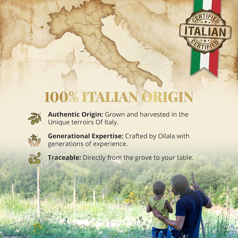 OILALA 2022 2023/24 500ml (16.9 Oz) Extra Virgin Olive Oil, Robust Flavor, Gold Medal NYIOOC! filtered,Italian Family