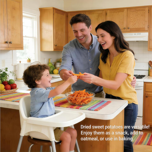 JKPDAMZ 1.32 600g Ib Dried Sweet potato, Organic Sweet Potato Sticks, Vegan Snack, No Added Sugar, Fat Free