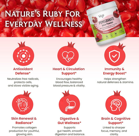 11 oz (Pack 1) Pomegranate Juice Powder - Organic Pomegranate Fruit Juice Concentrated Antioxidants & Electrolytes