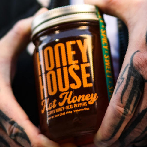 100% (Pack 1) Honey House Hot Honey Premium Spicy Infused with Chili Peppers | Natural with Natural Spices | Gourmet