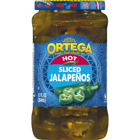 Ortega Peppers, Sliced Pickled Jalapeno, 12 Ounce (Pack of 12)