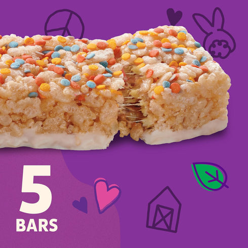5 3.9 oz Annie's Birthday Cake Crispy Snack Bars, Gluten Free, Bars