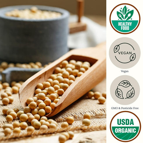 (2.8 lb) Be Still Farms Organic Soybeans - Soy Beans Dry aka Soya Nuts - Great for Edamame, Soy Milk, Tofu - High