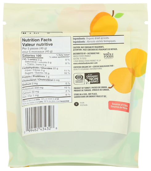 365 8 by Whole Foods Market, Organic Turkish Apricots, Ounce