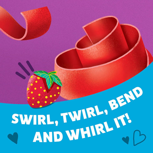 6 4.5 oz Annie's Organic Fruit Tape, Swirly Strawberry, Non-GMO and Organic Fruit Flavored Snacks, Rolls