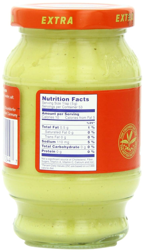 Loewensenf 9.3 (Pack 2) Lowensenf Mustard in Jar, Extra Hot, Ounce