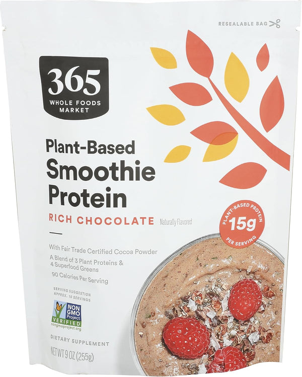 365 by Whole Foods Market , Protein Smoothie Plant Rich Chocolate Ca Only, 9 Ounce
