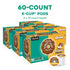 60 Count, (6 Packs 10) The Original Donut Shop Duos Coconut + Mocha Coffee, Keurig Single Serve K-Cup Pods, Medium