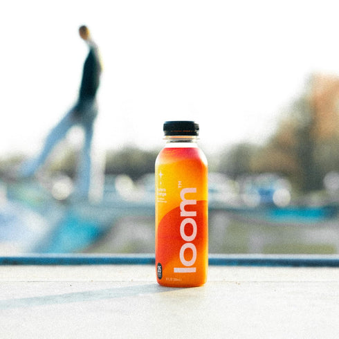 30 12 oz 12 pack Aurora Orange Juice Drinks by Loom, Low Sugar Juice, Real Fruit, No Added Sugar, Healthy Hydration