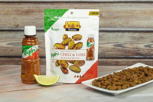 20 Oz. Pistachios Tajin Clasico Chile Lime Seasoned | No Shells | Chili Lime | Non-GMO Project Verified | Gluten Free |