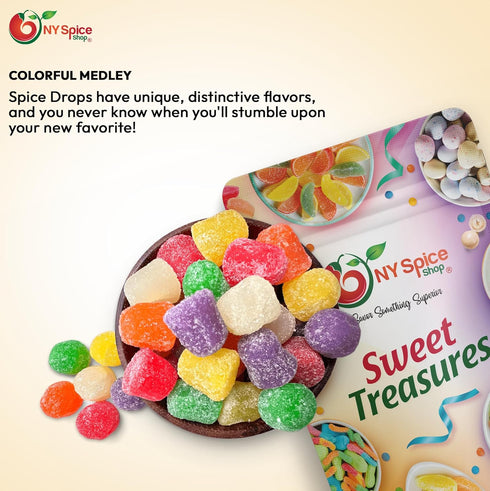 1 NY SPICE SHOP Assorted Spice Drops - Spice Drops - Gum Drops Candy - Gum Drops Gumdrops - Spiced Gum Drops - Gumdrops