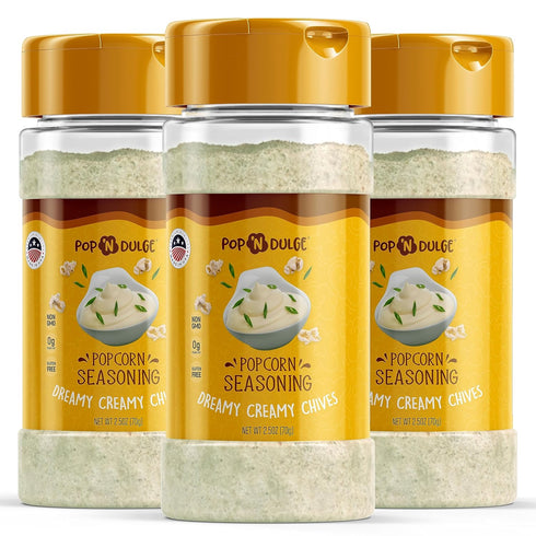 Popcorn Seasoning Dreamy Creamy Chives Gourmet Flavoring Variety Pack, 2.5 Ounce (Pack of 3)