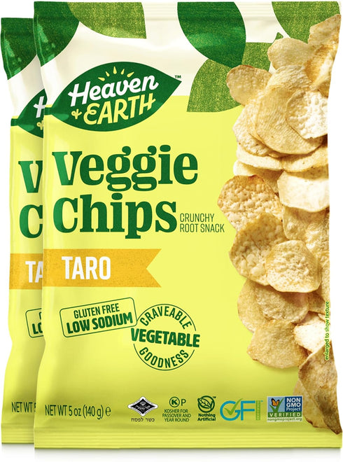 Heaven & Earth Taro Chips, 5oz, Pack of 2