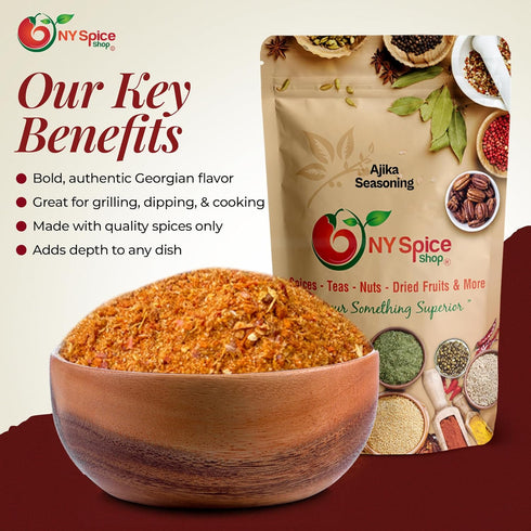 6 NY Spice Shop Ajika Seasoning - Ounce Natural Blend of Delicious Spices and Seasonings for Grilled Chicken, Georgian