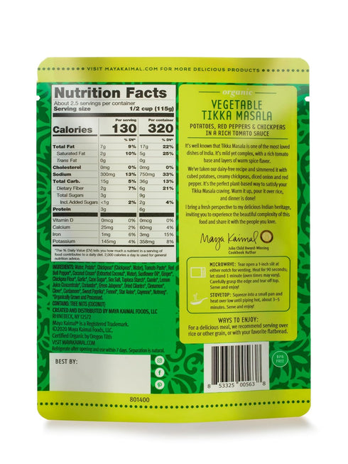 Maya Kaimal Organic Indian Vegetable Curry Variety | Microwaveable, Ready to Eat, Fully Cooked | Vegan | Organic |
