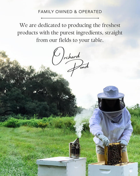 100% 12oz Orchard Pond Tupelo Honey - Rare Harvest from White Ogeechee Tupelo Trees, Handcrafted in North Florida, Pure