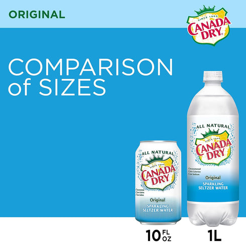 12 8 Count Canada Dry Original Sparkling Seltzer Water, Fluid Ounce Can