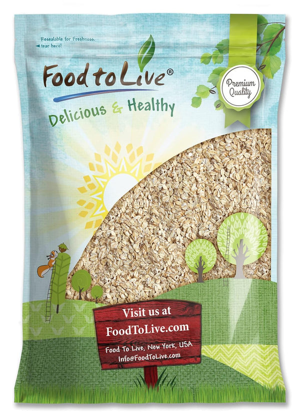 Food to Live Quick Cooking Rolled Oats, 6 Pounds One Minute Oatmeal,
