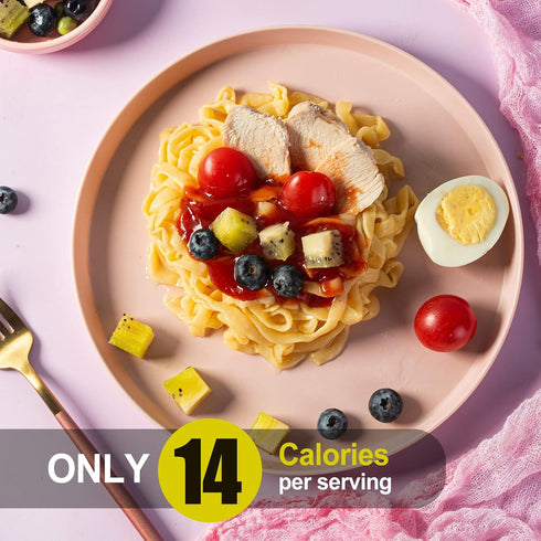 10 Pack 10-Pack Hethstia Konjac Noodle Fettuccine and Konjac Jelly Peach Flavor Drinkable Snack, Squeeze Pouches