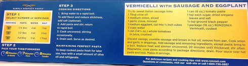 Ronzoni 16 Oz. Pack 3. Vermicelli Macaroni