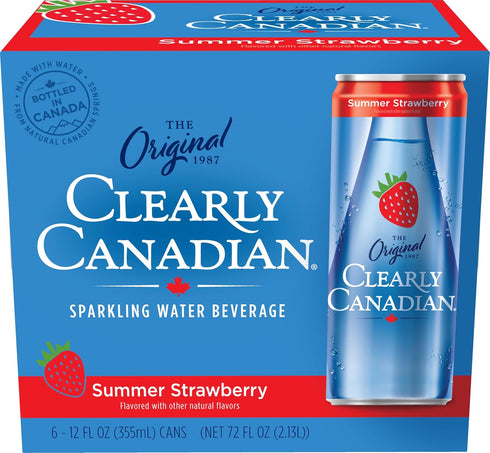 Clearly Canadian Summer Strawberry 6pk Cans
