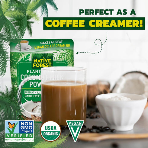 5.25 (Pack 6) Native Forest Coconut Milk Powder - Vegan Coconut Cream Powdered Creamer, Dairy Free, Gluten Free - ounce