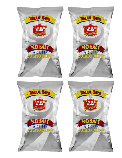 Better Made No Salt Added Potato Chips - Four (4) Pack -