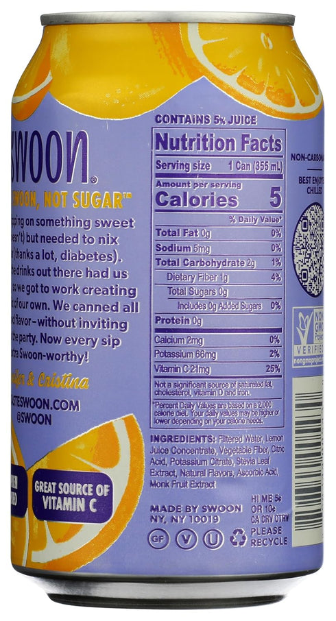 12 Oz Swoon, Lemonade Classic Zero Sugar, Fl
