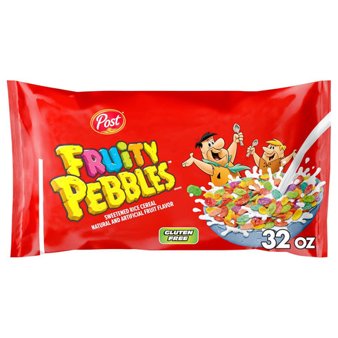 Fruity PEBBLES Breakfast Cereal for Kids, Gluten Free, Made with Sweetened Puffed