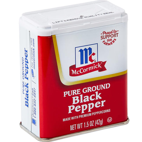 1.5 oz (Pack 12) McCormick Pure Ground Black Pepper