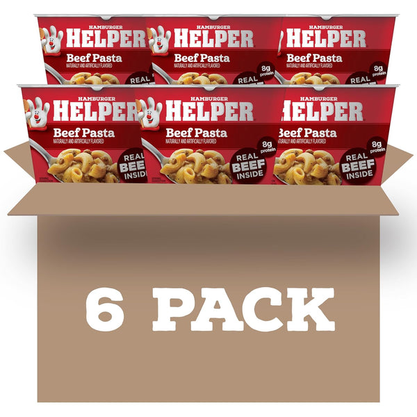 Hamburger Helper Beef Pasta Microwave Cup (2 oz - 6 Pack) No