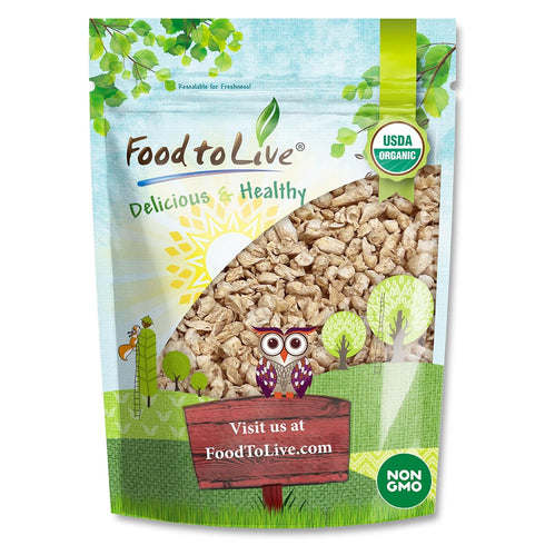 Food to Live Organic Yellow Pea Flakes, 8 Ounces Textured Pea Protein.