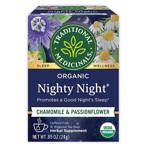 Traditional Medicinals Organic, Nighty Night Tea, Chamomile & Passionflower - Herbal Sleep