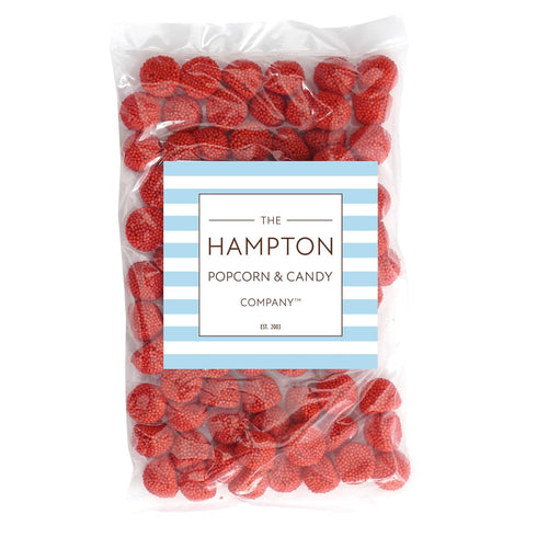 Gummies, 1 Red Berries With Nonpareils, Red Berry Flavor, Red Candy The Hampton Popcorn & Candy Company, Pound Bag (Red