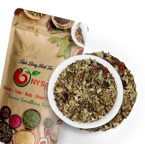NY SPICE SHOP Triple Berry Herb Tea Herbal Leaves Blend All Natural