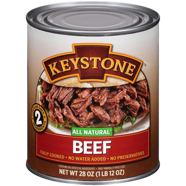 Keystone Meats All Natural Canned Beef 28 Ounce Long Term Shelf Life