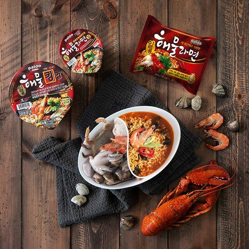 (Pack 3) Paldo Spicy Seafood Flavor Cup Noodle