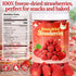 5.64oz Freeze Dried Whole Strawberries - Naturally Crispy Dehydrated Strawberry Fruit Snacks in Resealable Jar