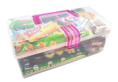 Tasty Kitchen 40 Japanese Snacks Dagashi Assorted Gift Box in Reusable Tote Box Pieces