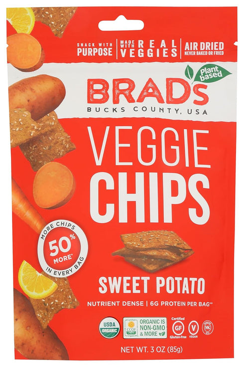 Brad's Raw, Chips Sweet Potato Organic, 3 Ounce