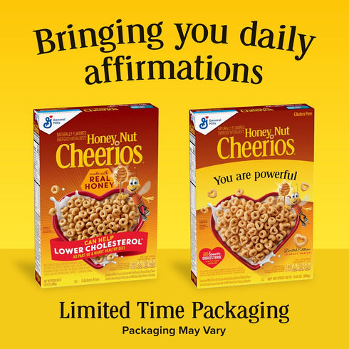 10.8 oz Honey Nut Cheerios, Heart Healthy Gluten Free Breakfast Cereal with Whole Grain Oats