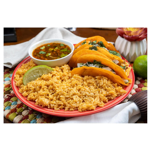 8oz Pack 12) Vigo Authentic Birria Rice, Spiced & Savory, Beef Bone Broth, No Fat, (Birria