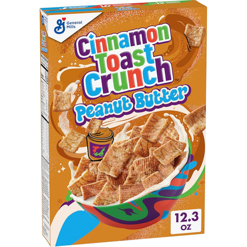 Cinnamon Toast Crunch Peanut Butter Breakfast Cereal, Crispy Cinnamon Cereal, 12.3 oz