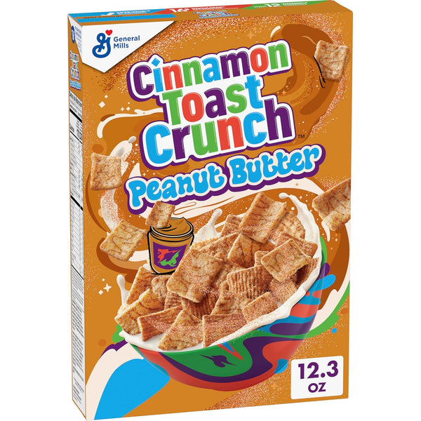 Cinnamon Toast Crunch Peanut Butter Breakfast Cereal, Crispy Cinnamon Cereal, 12.3 oz
