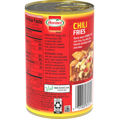 14 oz (Pack 12) HORMEL Angus Beef Chili No Beans