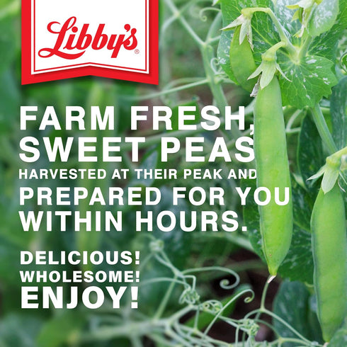 8.5 (Pack 12) Libby's Sweet Peas, Ounces