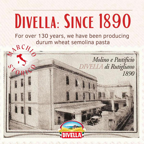 #27, 16 Oz. (Pack 8) DIVELLA Penne Rigate of - Authentic Italian Pasta Made with Durum Wheat Semolina, Perfect 'Al